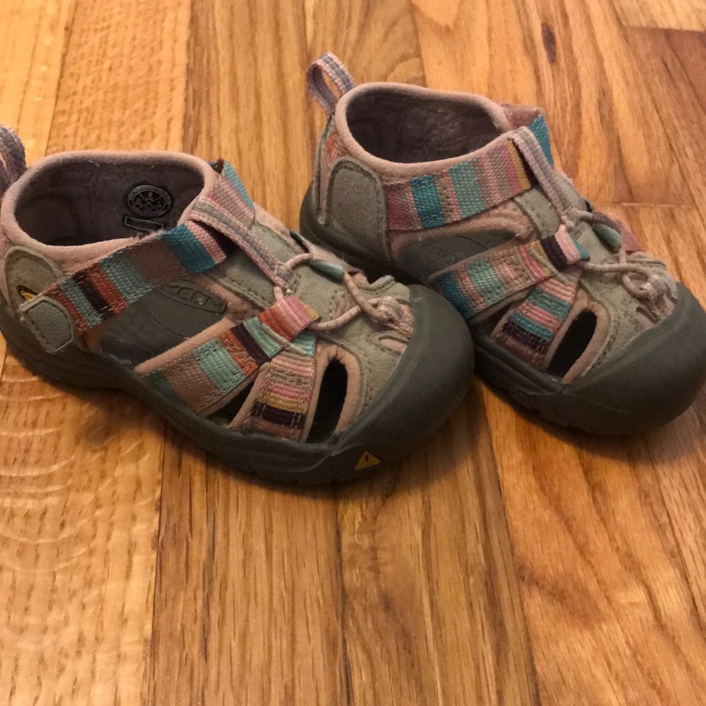 Keen sandals, pink multi color size 6 toddler